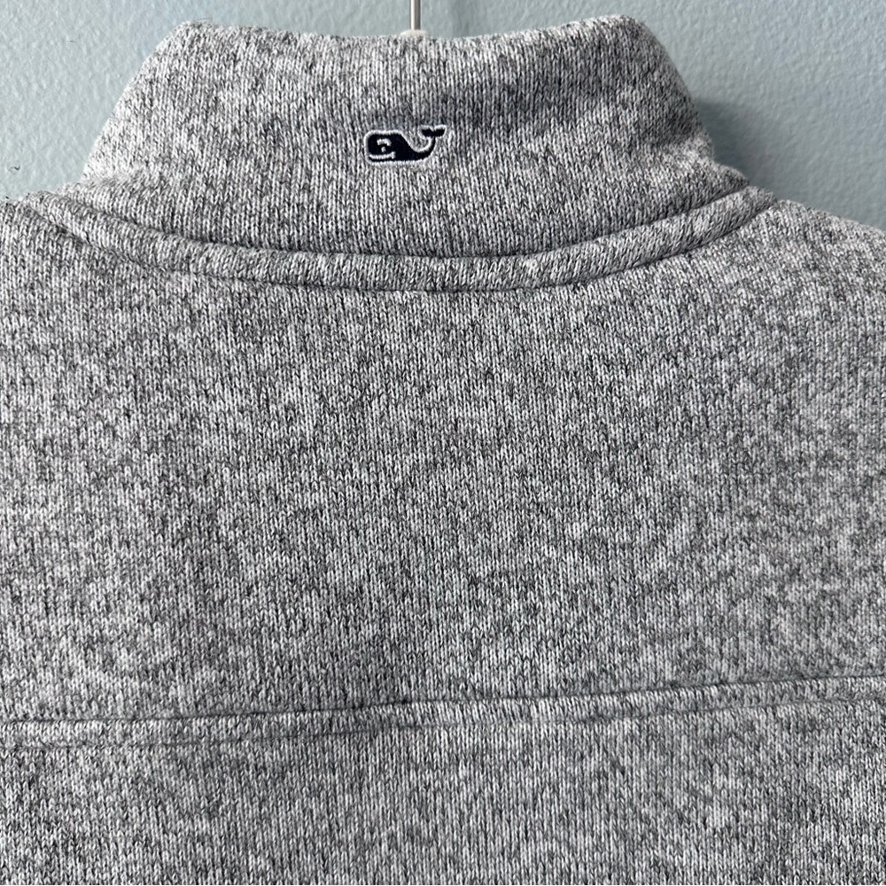 Vineyard Vines Zip Up Preppy Sweater Grey and Pink Girls Large 14 - Picture 6 of 12